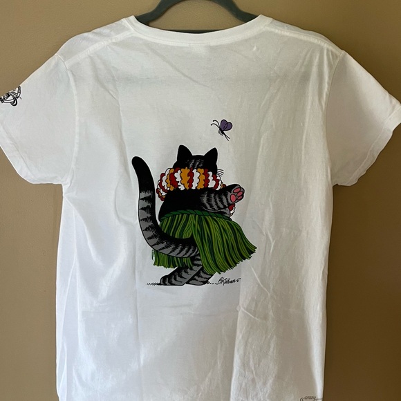 Crazy Shirt Cat Graphic T-Shirt - White - Picture 2 of 3